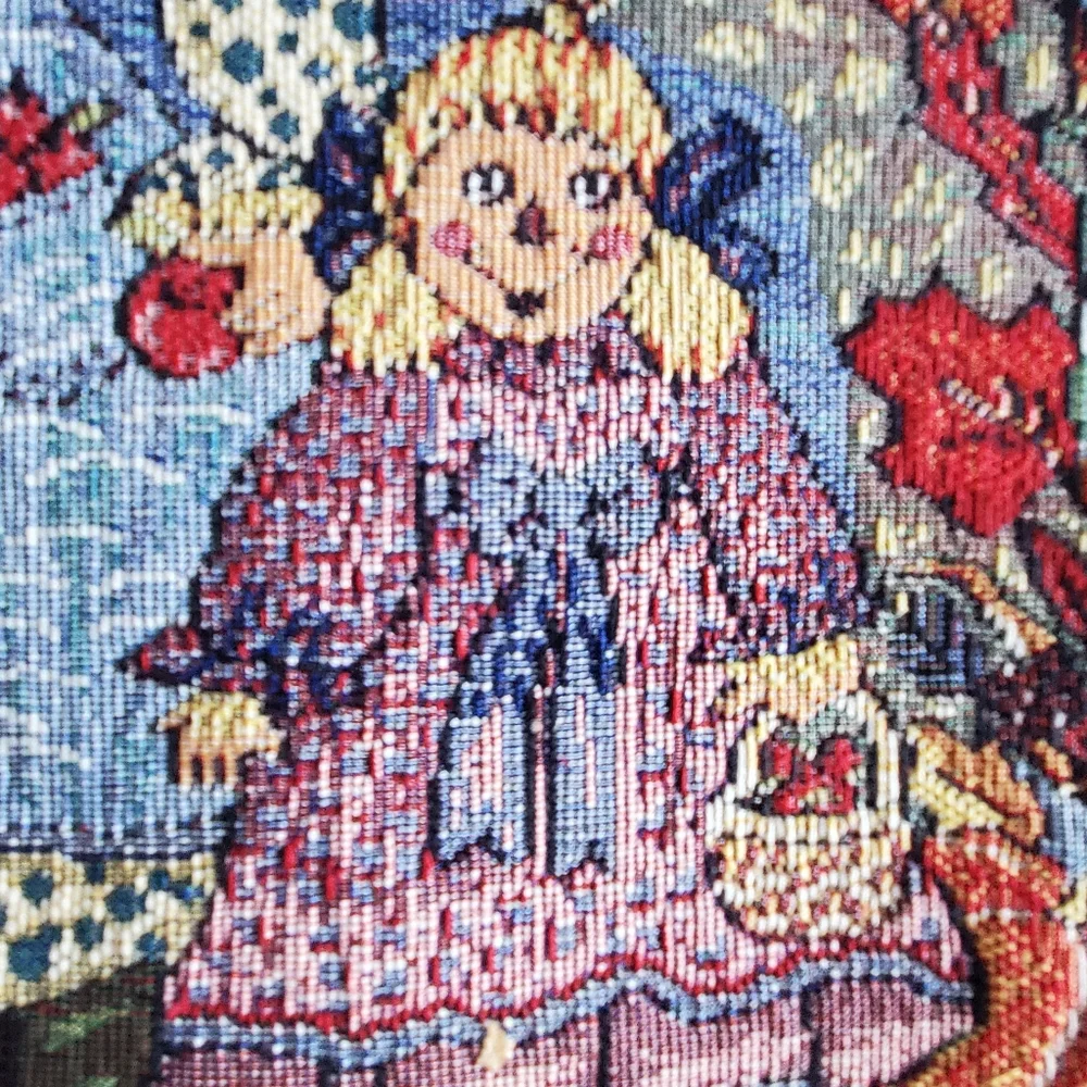 4 Scarecrow Placemats By Grigs Fall Autumn Pumpkins Dog Tapestry Cute 2001 Vtg
